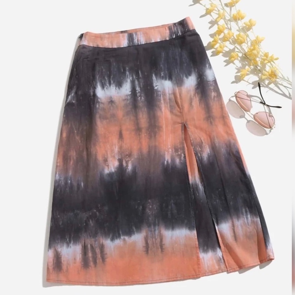 Boho Tie-Dye Midi Skirt